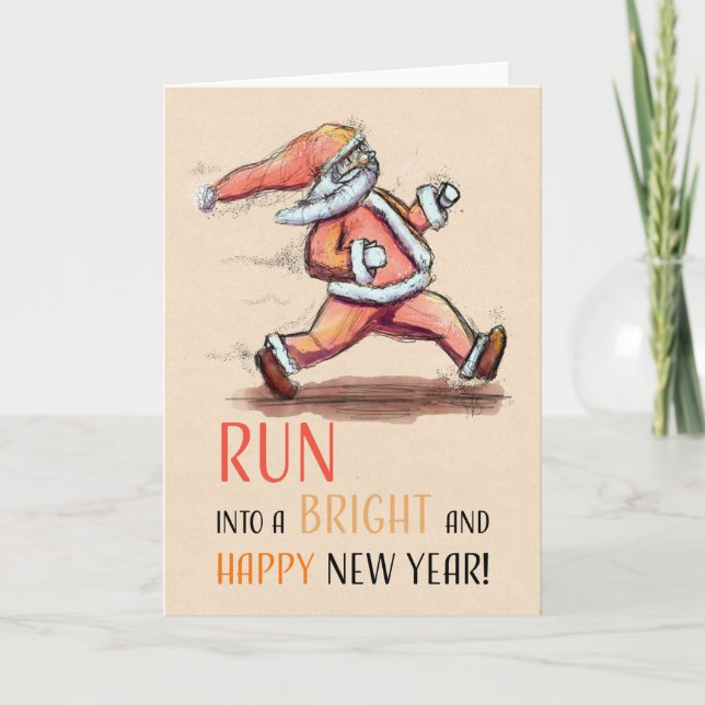 Run into a new year! kort (Framsida)