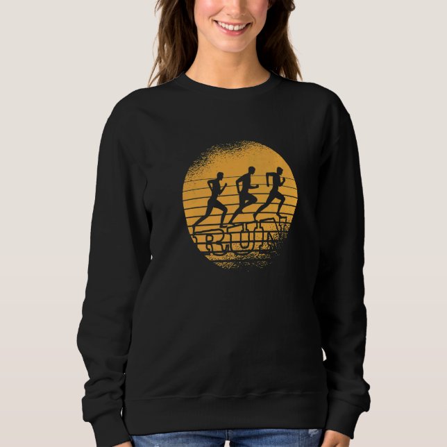 Run jogging Sunset Runner athletes marathon runnin T Shirt (Framsida)