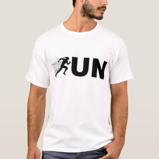 RUN Typografi Löpande Design | Minimalistisk Löpar T Shirt
