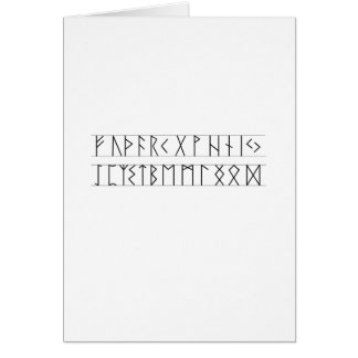 Runafläder Futhark Hälsningskort