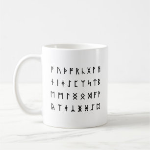 Runalfabet [Futhorc] Kaffemugg