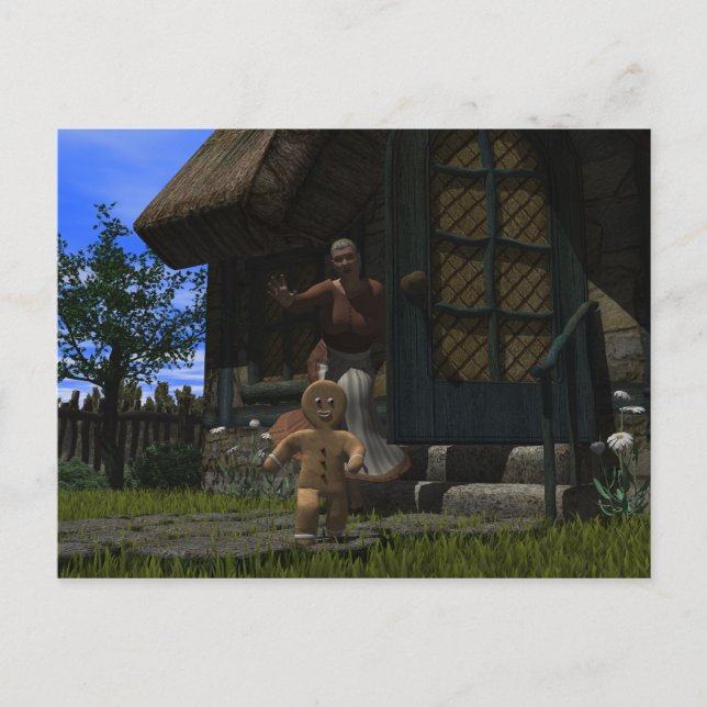 Runaway-Pepparkaksgubbe Vykort (Framsida)