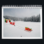 Runaway Sleigh Kalender<br><div class="desc">Layout: Två sidor gör varje dag till ett viktigt tillfälle med en anpassad kalender från Zazzle. Du kan lägga till foton för varje månad och till och med använda vår Transparens för kalenderrutnät för att markera viktiga familje- och livshändelser. En underbar gåva att lämna ut eller bara att hänga i...</div>