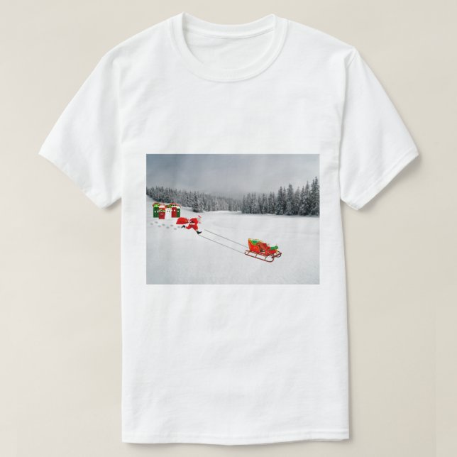 Runaway Sleigh Unisex T-Shirt (Design framsida)