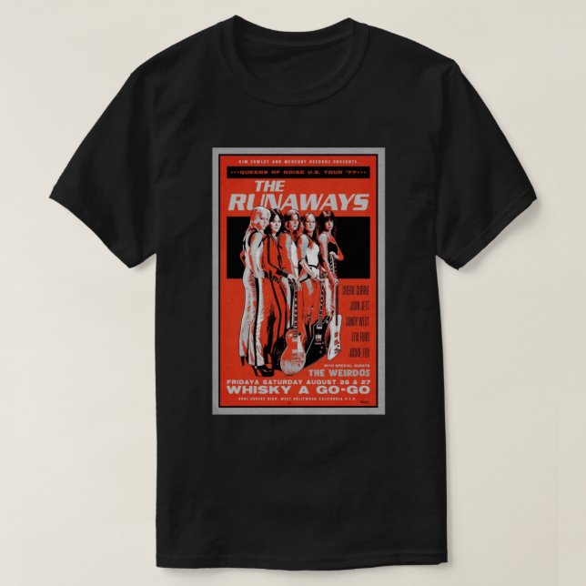 Runaways-konserten Poster Poster T Shirt (Design framsida)