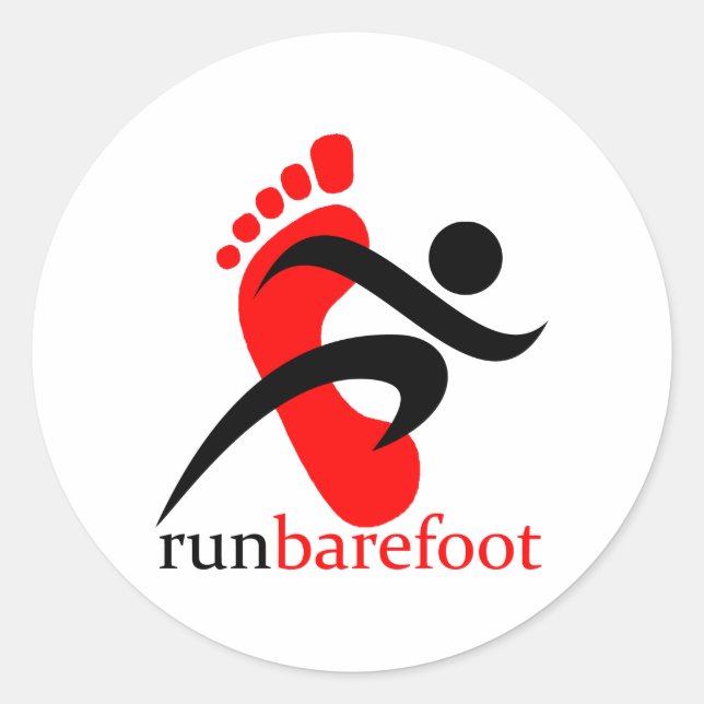 runbarefoot runt klistermärke (Framsida)