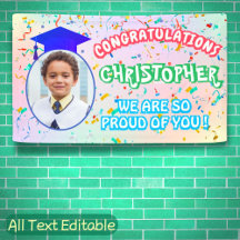 Rund av dig Studentmössa Confetti Pastel Photo