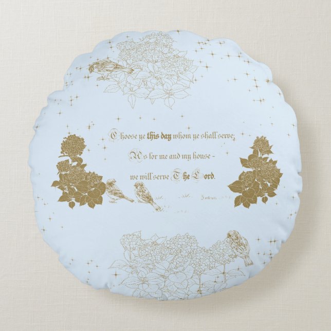 Rund böjd bibel-vers Välj dig i dag Joshua Kudde (Framsidan)