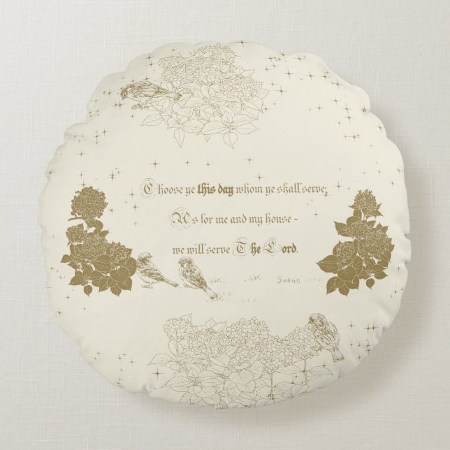 Rund böjd bibel-vers Välj dig i dag Joshua Kudde (Framsidan)