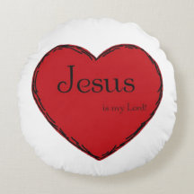 Rund bomullstrudde med hjärta