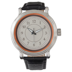 Rund Brun Armbandsur