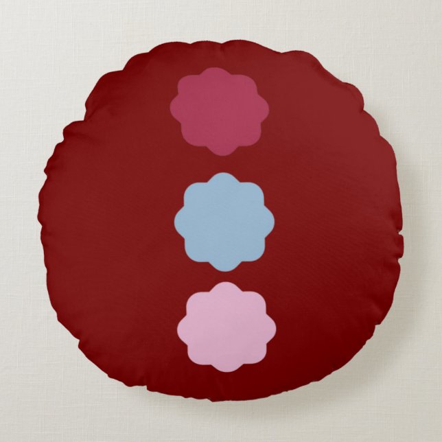 Rund cirkelradfyllning kudde (Framsidan)