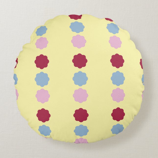 Rund cirkelradfyllning rund kudde (Framsidan)