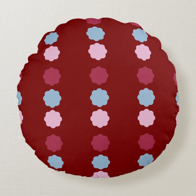 Rund cirkelradfyllning rund kudde (Framsidan)