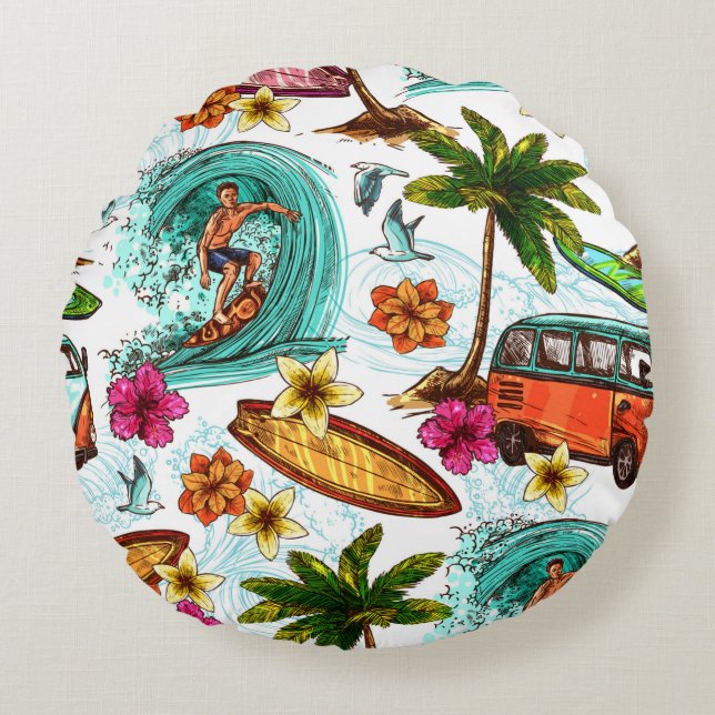 Rund Dekorativ kudde (16 tum) (Framsidan)