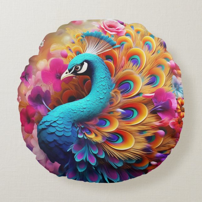 Rund Dekorativ kudde (16 tum) (Framsidan)