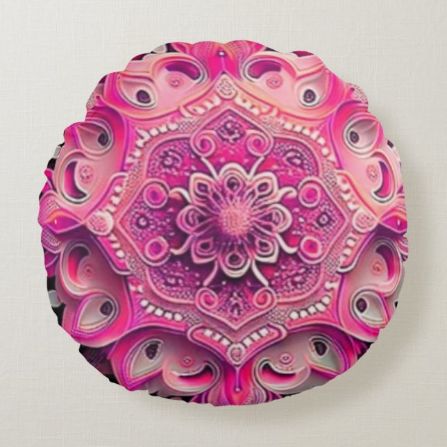 Rund Dekorativ kudde (16 tum) (Framsidan)