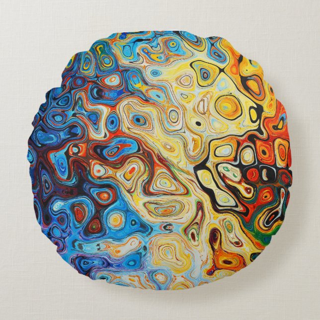 Rund Dekorativ kudde (16 tum) (Framsidan)