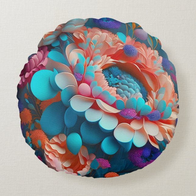 Rund Dekorativ kudde (16 tum) (Framsidan)