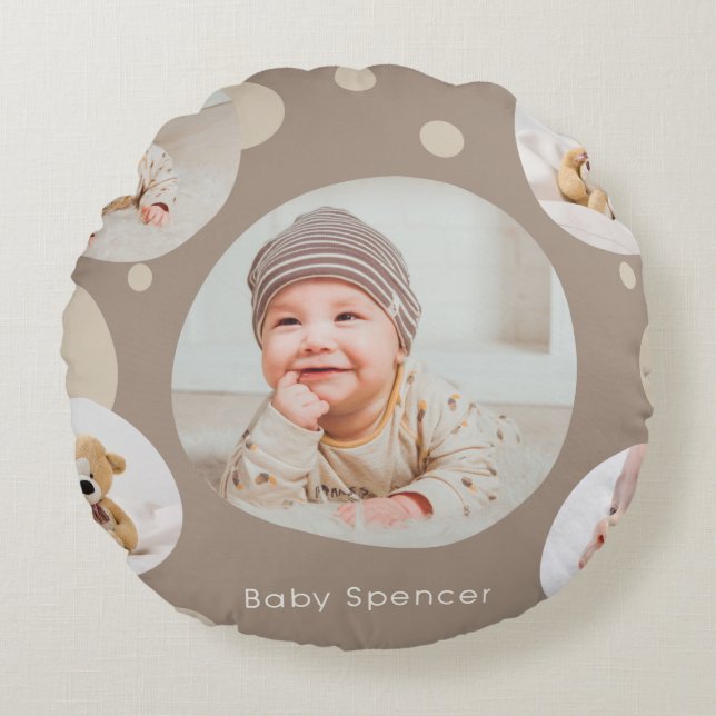 Rund Dekorativ kudde (16 tum) (Framsidan)