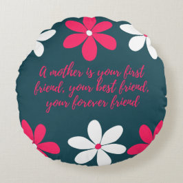 Rund Dekorativ kudde (16 tum)