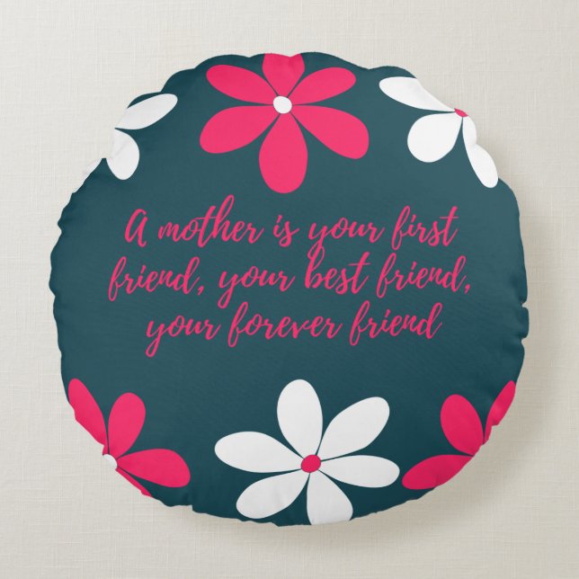 Rund Dekorativ kudde (16 tum) (Framsidan)