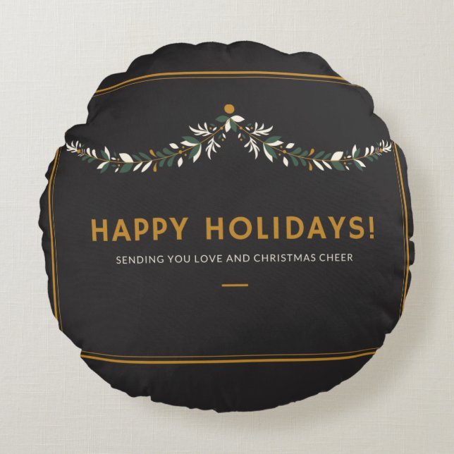 Rund Dekorativ kudde (16 tum) (Framsidan)