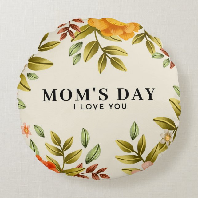 Rund Dekorativ kudde (16 tum) (Framsidan)