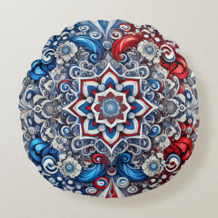 Rund Dekorativ kudde Fransk Färg Design