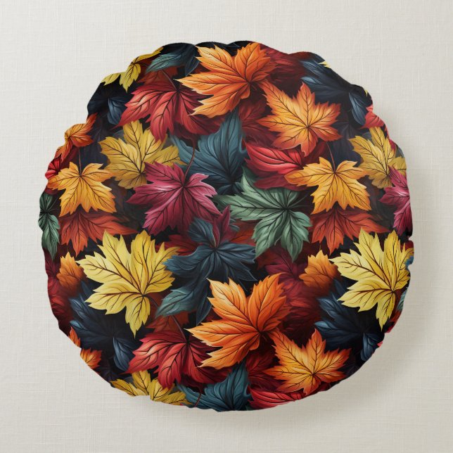 Rund dekorfärg rund kudde (Framsidan)