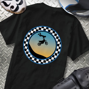 Rund design med motocross-kontroll t shirt