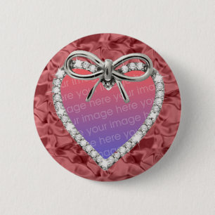 Rund Diamond Heart Ram-knapp Knapp