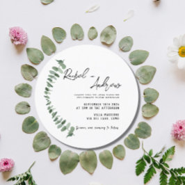 Rund Elegant och romantiskt bröllopskort Julkort