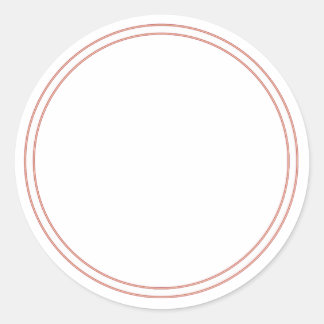 RUND ENKEL DEKAL med KANT - Hälsningar Etiketter