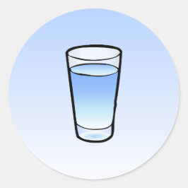 Rund etikett av vatten-glas, klassiskt