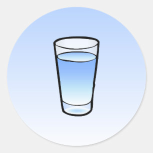 Rund etikett av vatten-glas, klassiskt