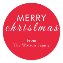 Rund etikett för Eleganten god jul