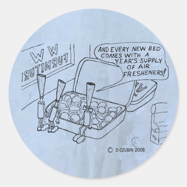 Rund etikett för Mint Bed Classic (Framsida)