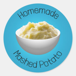 Rund etikett för potatis av klassisk typ