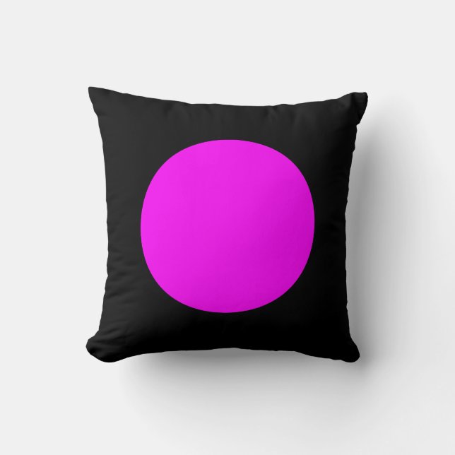 Rund Färg - Magenta och svart Kudde (Framsida)