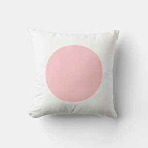 Rund Färg - Mjuk Rosa och Vit Kudde
