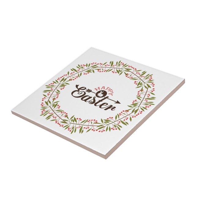 Rund, färglös andedräkt med brun Bunny Kakelplatta (Sidan)