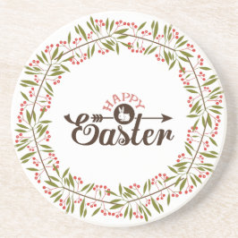 Rund, färglös andedräkt med Bunny Underlägg Sandsten