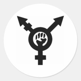 Rund feministisk symbol Klassisk rund fästdon Runt Klistermärke