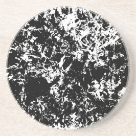 Rund för isbildning i svart och vit Abstrakt Underlägg