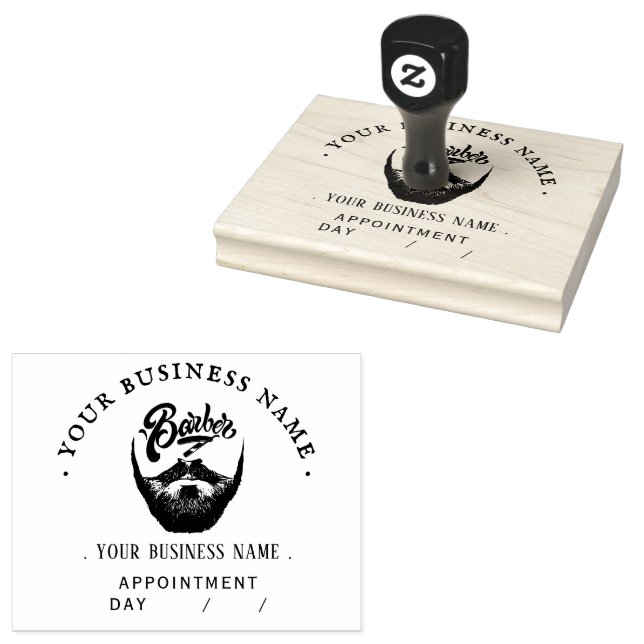 Rund för personlig barber stämpel (Stämplad)