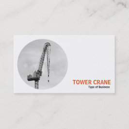 Rund foto - Torn Crane B&W Visitkort