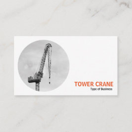 Rund foto - Torn Crane B&W Visitkort