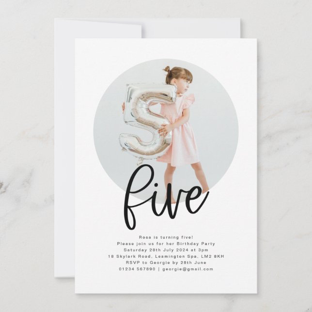 Rund fotofemdagarsinbjudan inbjudningar (Framsida)