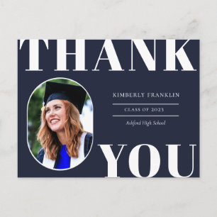 Rund fotoram Graduation Avskeds tack Vykort
